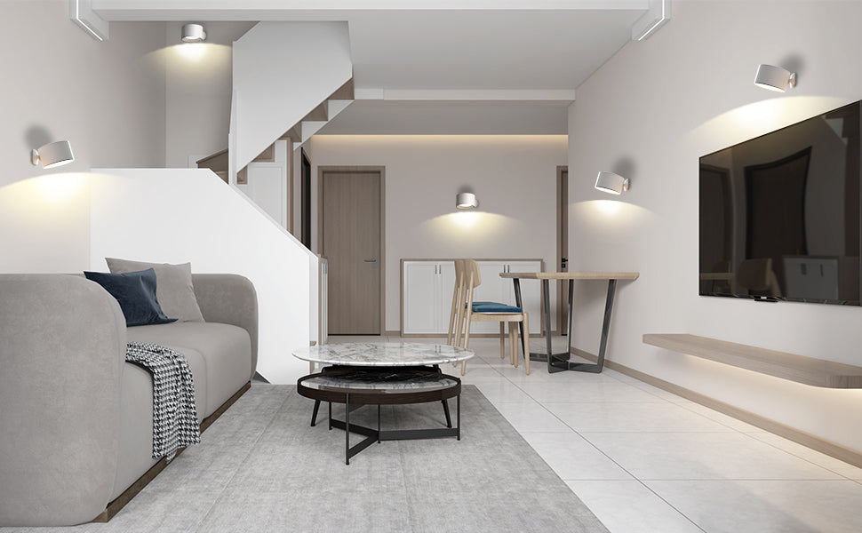 LED Wall Light, Wall Lamp with 360°Rotate Magnetic with Rotatable Light Wall Lights for Living Room, Bedroom, Reading.